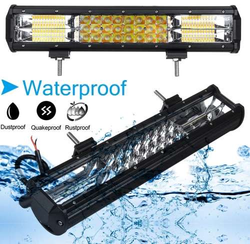 Dual Colour Amber/Cool White Vehicle 216W LED Light Bar. 5 Modes With Flashing. Collections Allowed.