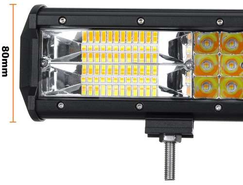 Dual Colour Amber/Cool White Vehicle 216W LED Light Bar. 5 Modes With Flashing. Collections Allowed.