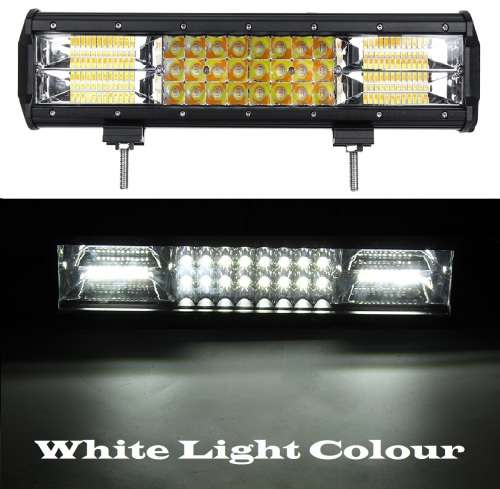 Dual Colour Amber/Cool White Vehicle 216W LED Light Bar. 5 Modes With Flashing. Collections Allowed.