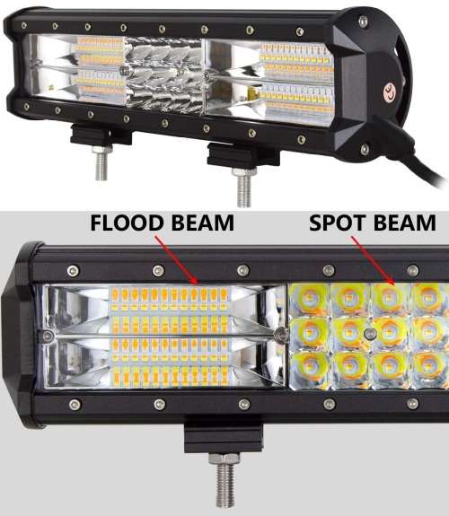 180W Dual Colour Cool White/Amber Vehicle LED Light Bar. 5 Modes With Flashing. Collections Allowed.