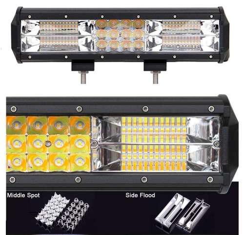 180W Dual Colour Cool White/Amber Vehicle LED Light Bar. 5 Modes With Flashing. Collections Allowed.