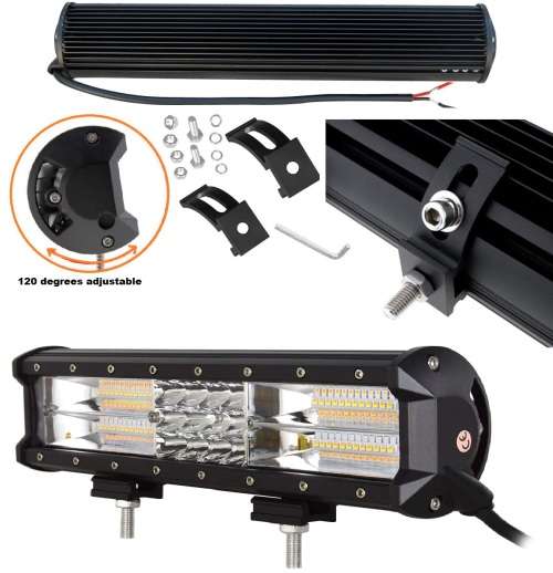 180W Dual Colour Cool White/Amber Vehicle LED Light Bar. 5 Modes With Flashing. Collections Allowed.