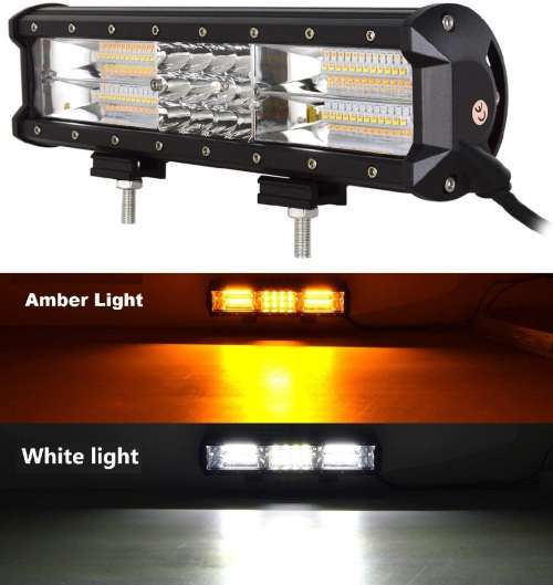 180W Dual Colour Cool White/Amber Vehicle LED Light Bar. 5 Modes With Flashing. Collections Allowed.