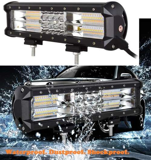 180W Dual Colour Cool White/Amber Vehicle LED Light Bar. 5 Modes With Flashing. Collections Allowed.