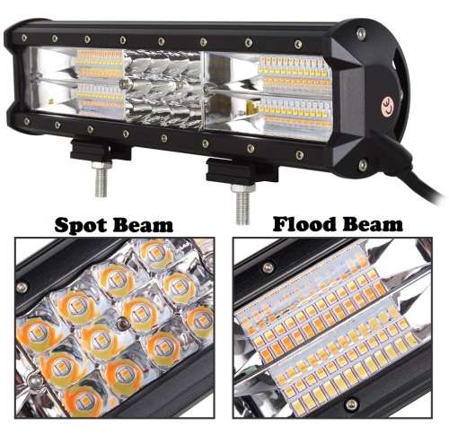 180W Dual Colour Cool White/Amber Vehicle LED Light Bar. 5 Modes With Flashing. Collections Allowed.
