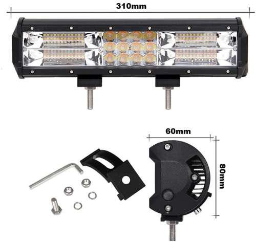 180W Dual Colour Cool White/Amber Vehicle LED Light Bar. 5 Modes With Flashing. Collections Allowed.