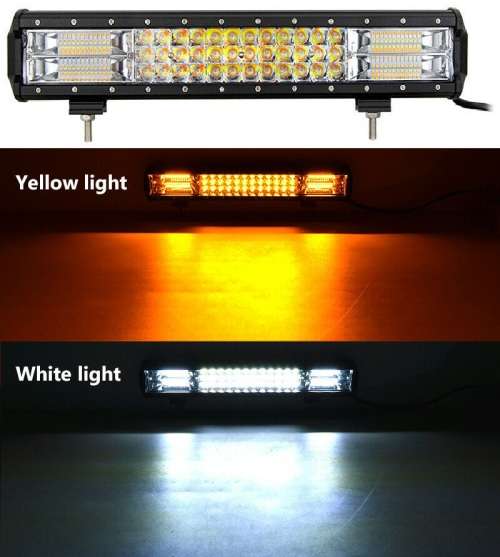 252W Dual Colour Cool White/Amber Vehicle LED Light Bar. 5 Modes With Flashing. Collections Allowed.
