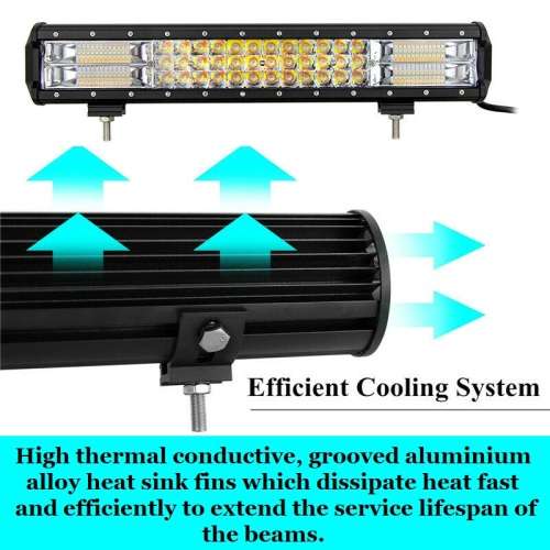 252W Dual Colour Cool White/Amber Vehicle LED Light Bar. 5 Modes With Flashing. Collections Allowed.