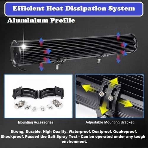 252W Dual Colour Cool White/Amber Vehicle LED Light Bar. 5 Modes With Flashing. Collections Allowed.