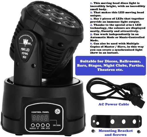 Professional Disco Moving Head Light DMX512 Stage Light, DJ Party Light. Collections Are Allowed.