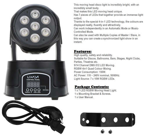 Professional Disco Moving Head Light DMX512 Stage Light, DJ Party Light. Collections Are Allowed.