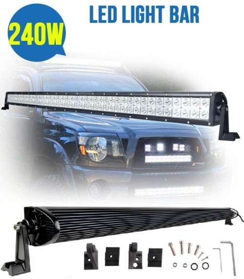 Off-Road / Hunting 240W 10~32V Hi-Power LED Auto Work, Spot, Search Light Bar. Collections Allowed.