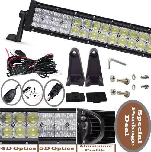 LED Light Bar: 240W NEW GENERATION 4D + 5D Optical Lenses + Wire Harness Kit. Collections Allowed.
