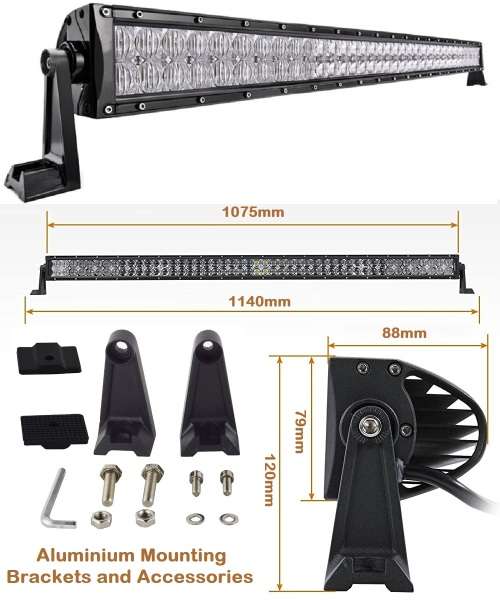 LED Light Bar: 240W NEW GENERATION 4D + 5D Optical Lenses + Wire Harness Kit. Collections Allowed.