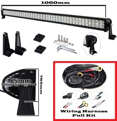 LED Light Bars: 240W 10~32V Hi-Power LED Auto Light Bar + Wire Harness Kit. Collections Allowed