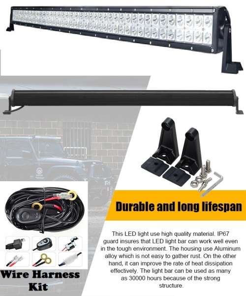 LED Light Bars: 240W 10~32V Hi-Power LED Auto Light Bar + Wire Harness Kit. Collections Allowed
