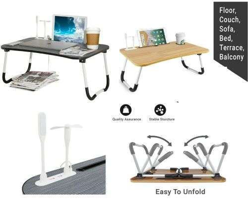 Laptop Table Stand with USB  Ports. Large Ergonomic Design Foldable, Durable. Collections Allowed.