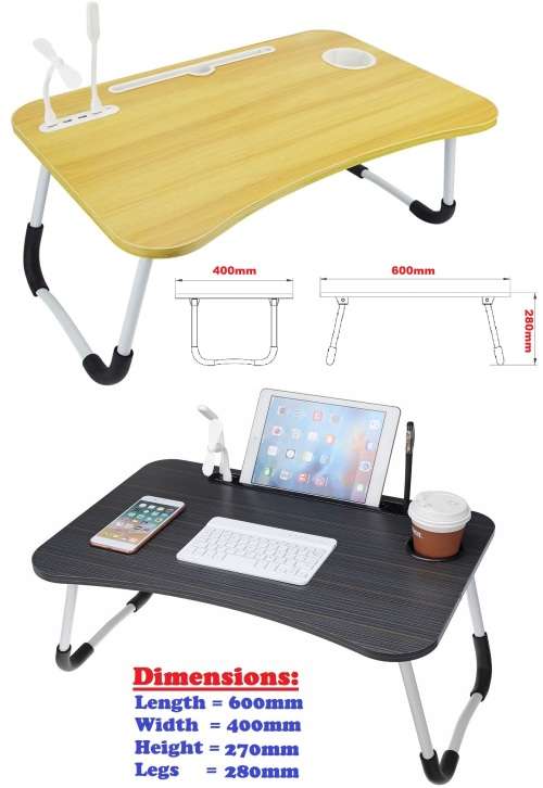 Laptop Table Stand with USB  Ports. Large Ergonomic Design Foldable, Durable. Collections Allowed.