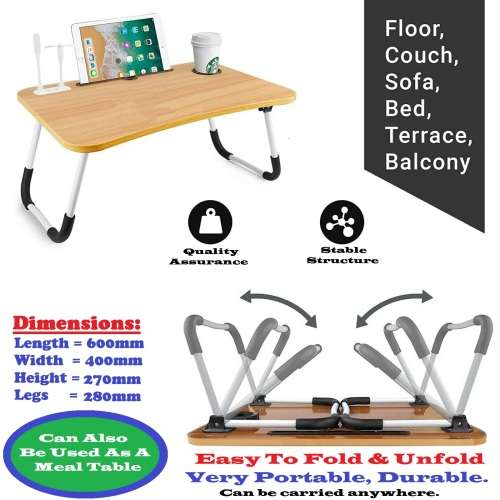 Laptop Table Stand with USB  Ports. Large Ergonomic Design Foldable, Durable. Collections Allowed.