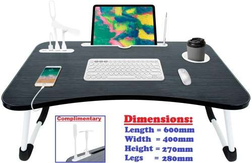 Laptop Table Stand with USB  Ports. Large Ergonomic Design Foldable, Durable. Collections Allowed.
