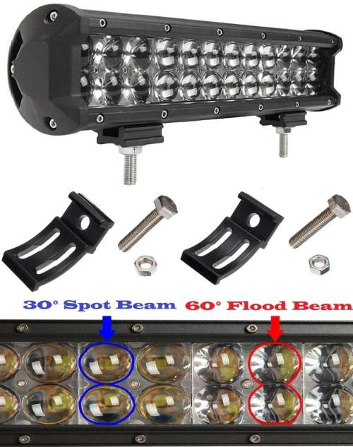 72W LED LIGHT BAR with 4D Optical Lens and Combo Beam 10~32V. Collections allowed