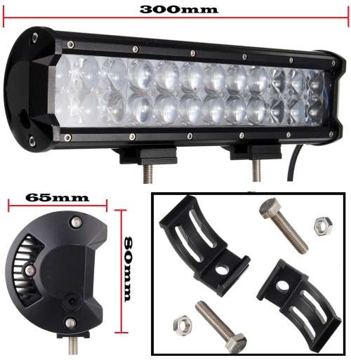 72W LED LIGHT BAR with 4D Optical Lens and Combo Beam 10~32V. Collections allowed