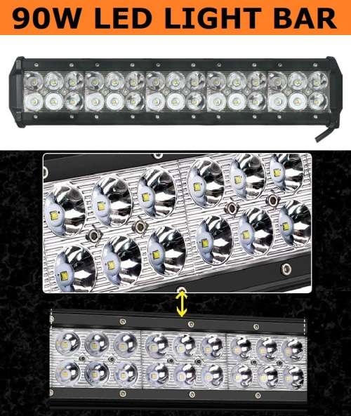 LED Light Bar: 90W 10~32V Hi-Power LED Auto Work, Spot, Search Light Bar. Collections are allowed.