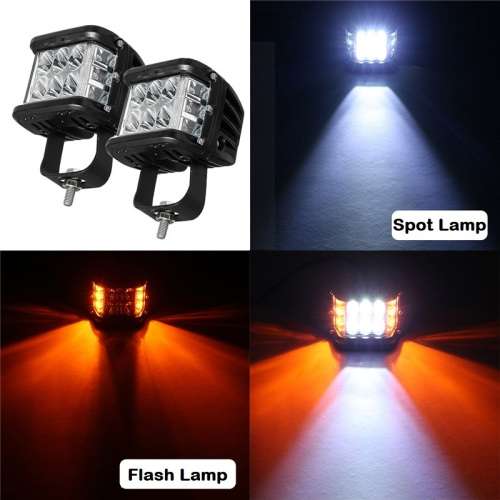 Dual Colour (Amber + White) Unique LED Side Shooter Spot Work Light Bar. Collections Are Allowed.