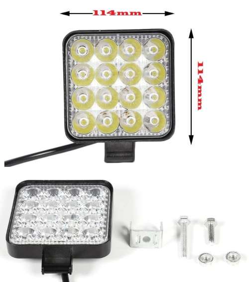 48W LED Auto Work Light Bar Spot Light Optical Lens  9~32V DC. Collections are allowed.