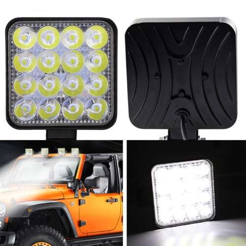 48W LED Auto Work Light Bar Spot Light Optical Lens  9~32V DC. Collections are allowed.