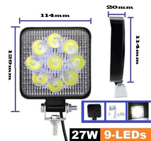 27W LED Auto Work Light Bar Spot Light Optical Lens  9~32V DC. Collections are allowed.