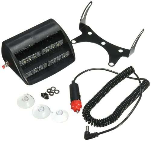 Red LED Windscreen Emergency Vehicle Flash/Warning Dashboard Light. Collections allowed.