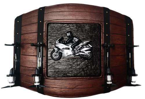 SuperBike Flat Barrel Liquor Dispensers with 4 Optic Sets. Brand New Products. Collections Allowed.