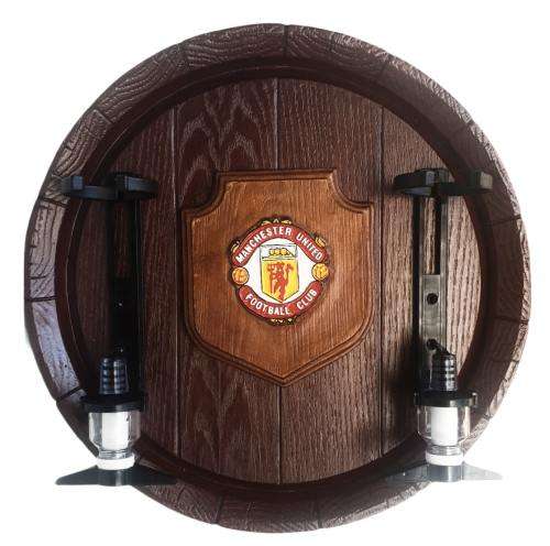 Manchester United FC Large Barrel End Liquor Dispensers with 2 Optics. Brand New Collections Allowed