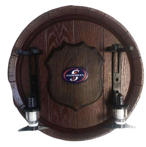 Stormers Rugby Large Barrel End Liquor Dispensers with 2 Optic Sets. Brand New. Collections Allowed.