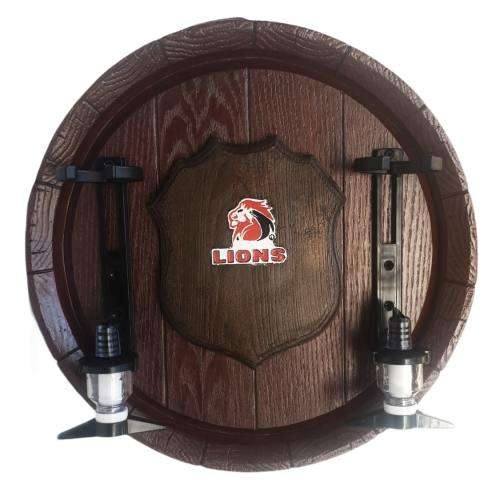 Lions Rugby Large Barrel End Liquor Dispensers with 2 Optic Sets. Brand New. Collections Are Allowed