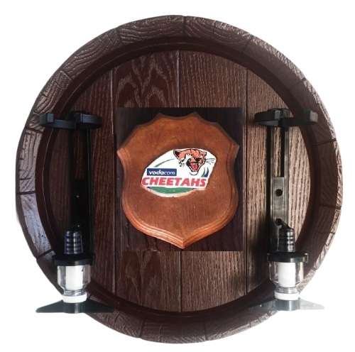 Cheetahs Rugby Large Barrel End Liquor Dispensers with 2 Optic Sets. Brand New. Collections Allowed.