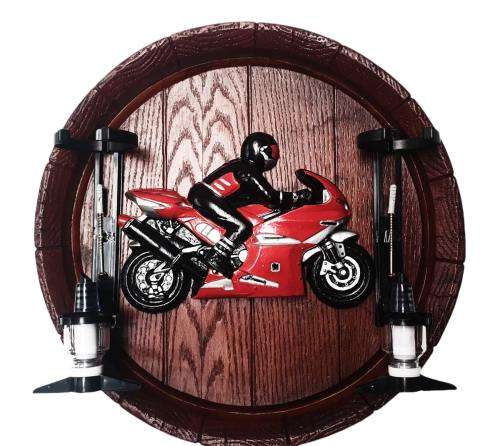 SuperBike Large Barrel End Liquor Dispensers with 2 Optics. Brand New Items. Collections Are Allowed