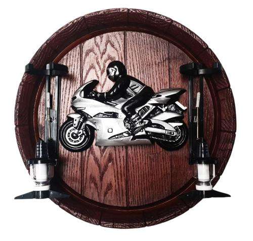 SuperBike Large Barrel End Liquor Dispensers with 2 Sets of Optics. Brand New. Collections Allowed.