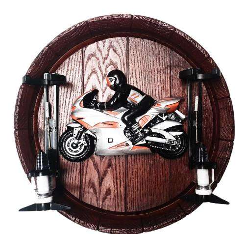 SuperBike Large Barrel End Liquor Dispensers with 2 Sets of Optics. Brand New. Collections Allowed.