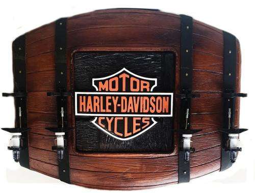 Harley Davidson Flat Barrel Liquor Dispensers with 4 Sets of Optics. Brand New. Collections Allowed.