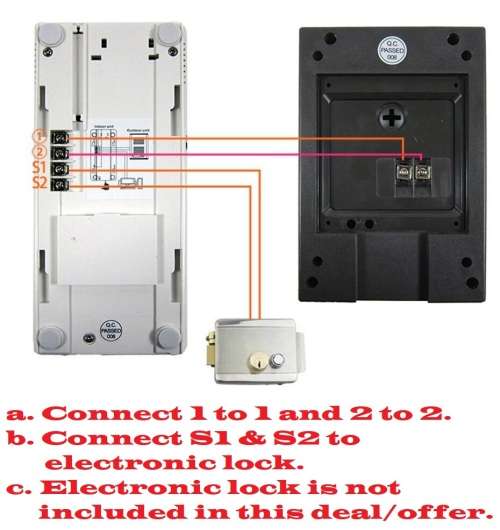 Complete Doorphone Intercom System Kit with Electronic Unlock Function. Collections are allowed.