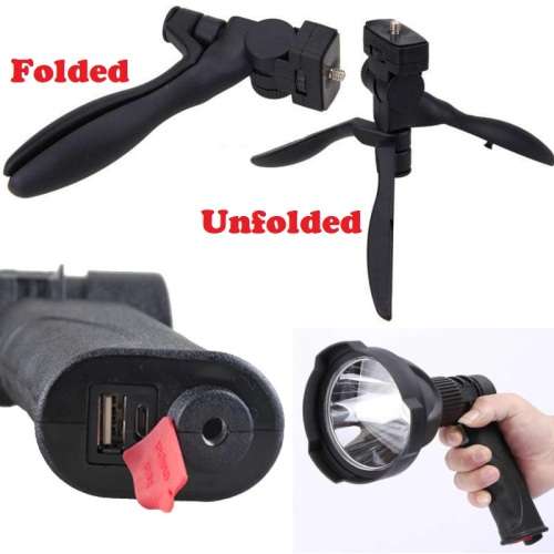 Multifunctional Rechargeable Pistol Light With Tripod Stand and Much More. Collections Are Allowed.