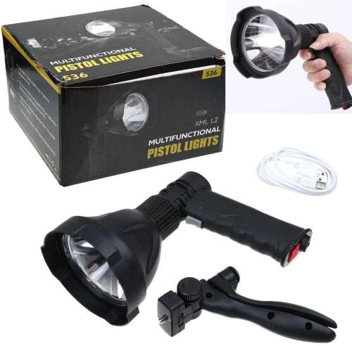 Multifunctional Rechargeable Pistol Light With Tripod Stand and Much More. Collections Are Allowed.