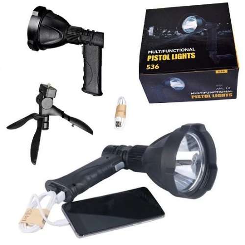 Multifunctional Rechargeable Pistol Light With Tripod Stand and Much More. Collections Are Allowed.