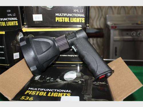 Multifunctional Rechargeable Pistol Light With Tripod Stand and Much More. Collections Are Allowed.