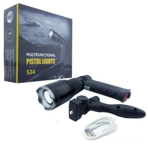 Multifunctional Rechargeable Pistol Light With Tripod Stand and Much More. Collections Are Allowed.