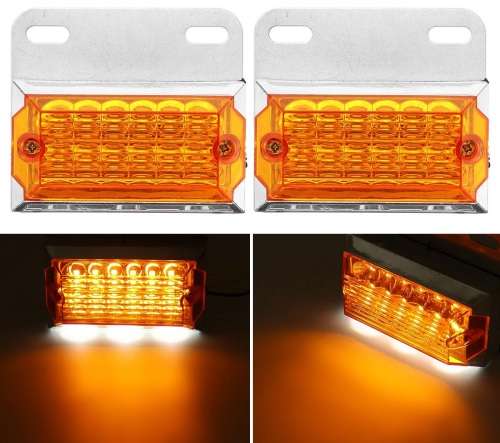 2Pces Side Marker Trailer Lights Indicator Lamps. Universal Truck, Van, PickUp. Collections Allowed.
