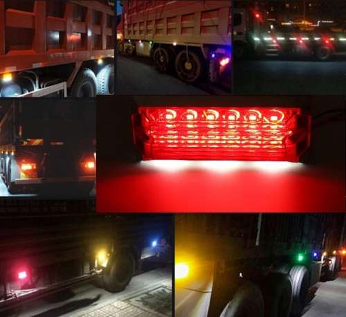 2Pces Universal 24V Truck Van PickUp Side Marker Trailer Lights Indicator Lamps. Collections Allowed