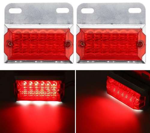 2Pces Universal 24V Truck Van PickUp Side Marker Trailer Lights Indicator Lamps. Collections Allowed